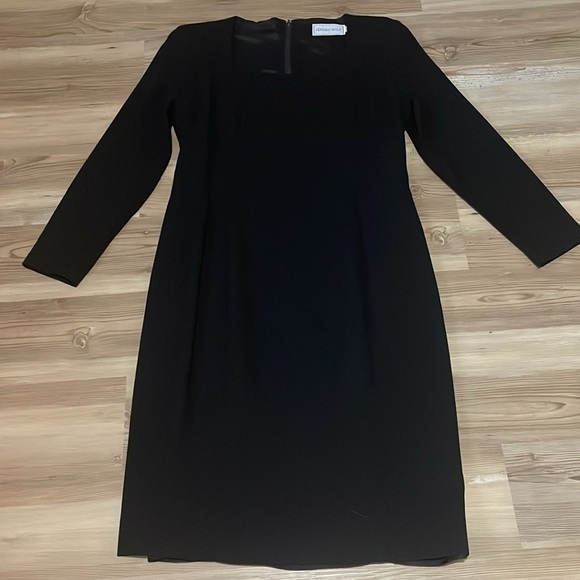 Vintage Howard Wolf Dallas Wool Long sleeved Dress Black Size 10 Made in USA - Picture 4 of 13